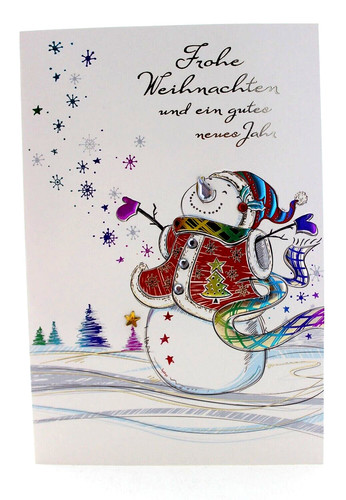 Schneemann weihnachtskarte - schneemann,