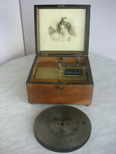Kalliope 10 Platten 23,5cm Spieluhr Drehorgel antique music box 10 discs 9 1/4"