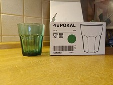 6 Ikea Gläser -Pokal- grün