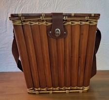 Vintage Picknick Trachten Korb Koffer Tasche Oldtimer Accessoire , leer, Bambus?