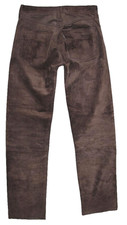 - ENJOY - Herren- LEDERJEANS / Velours- Lederhose in dkl.- braun W30 / L34