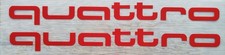 Audi QUATTRO Aufkleber/Sticker/Decal Vinyl*NEU*rot 36x4cm Doppelpack 