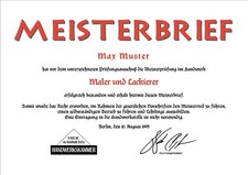 Meisterbrief mit Wunschberuf