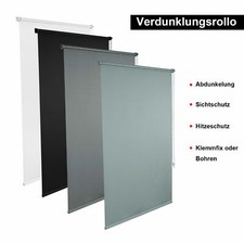 EUGAD Verdunkelungsrollo Klemmfix Thermo Rollo ohne Bohren Fensterrollo Jalousie