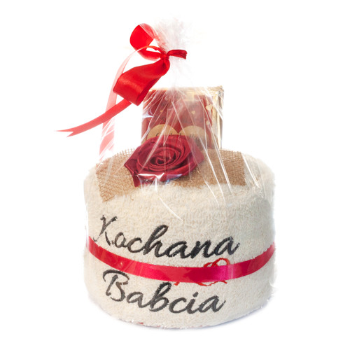 Cremefarbenes handtuch mit - handtuch,