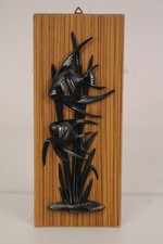 Skalare Wandbild 3D 60er 70er Jahre Mid Century vintage schwarz Kunststoff Holz