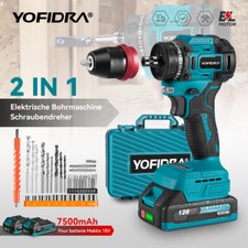 2 IN 1 Akkuschrauber Akkubohrer Akku Schraubendreher Bohrmaschine + Koffer Set