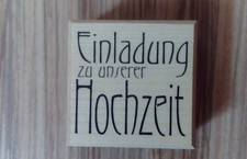 Embossing Stempel "Einladung zu unserer Hochzeit" Feier