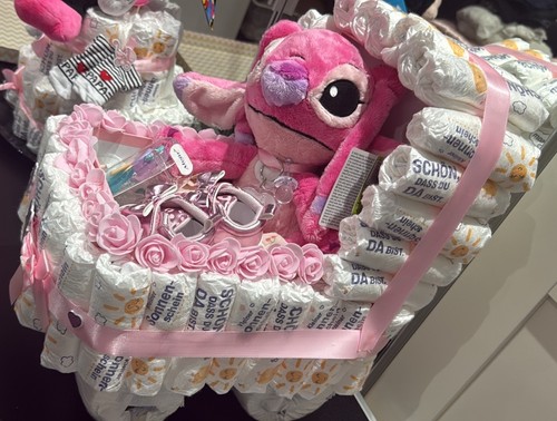 Windelwaagen xxl rosa weiß - xxl, rosa/weiß