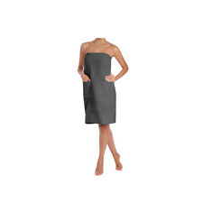 ARLI Saunatuch Damen anthrazit Saunakilt Sarong Kilt Wellness Klettverschluss