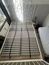 IKEA wintyge Bett 140x200 Cm, Weißes Metall