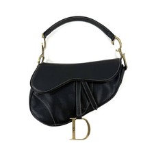 Original Christian Dior CD Saddle Bag Grained Leder Luxus Designer Handtasche