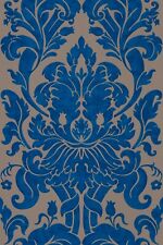 Rasch Vliestapete En Suite 546415 Petrolblau-Gold Barock Ornament glänzend