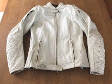 Held Motorrad Lederkombi Damen 2-teiler weiss mit Stickerei Gr. 38