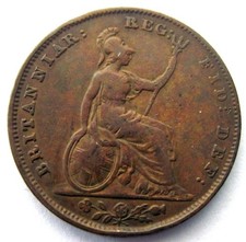 Alte englische Bronzmünze 1