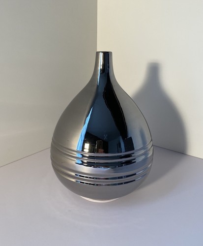 Vase keramik silber - silber, chrom