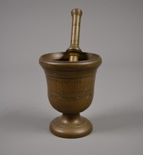 Alter Antiker Bronze Mörser mit Stössel / Pistill, 1940 Gramm, 13 cm hoch