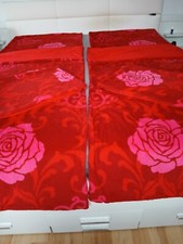 QVC Badizio Wendebettwäsche rot gemustert 8-teilig gebraucht