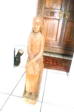  Art Ernst Barlach 1870 Wedel-1938 Rostock" Gefesselte Hexe" Skulptur Eiche 