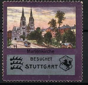 Reklamemarke stuttgart - reklamemarke,