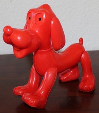 Beweglicher Plastikhund aus DDR, Augen sind nur aufgemalt (k3)