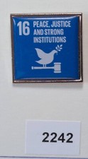 Anstecknadel Pin UN Vereinte Nationen Ziel 16: Peace, Justice Institutions, 2242