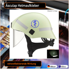 Helmkennzeichnung Äsculap Qualifikation, retroreflektierender Aufkleber