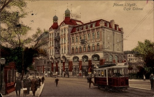Plauen vogtland café - ak,