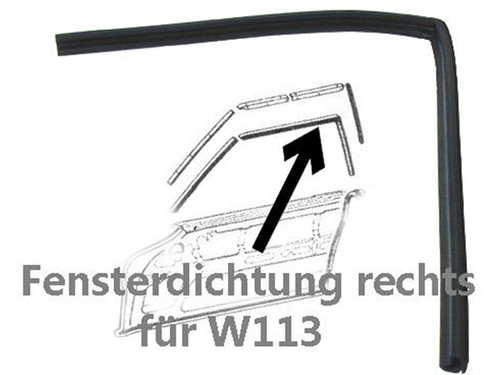 Rechte dichtung seitenscheibe - dichtung,