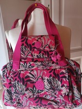 KIPLING Medium Henkeltasche "BLUMENPRINT" mit dazu passender Geldbörse+Äffchen!!