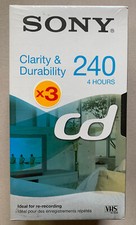 Sony 3er Pack re-recording VHS 240 4 Hours Clarity&Durability original verpackt