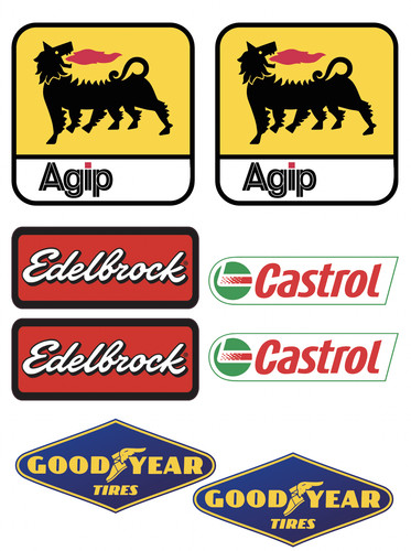 Rallye aufkleber castrol - 8x,