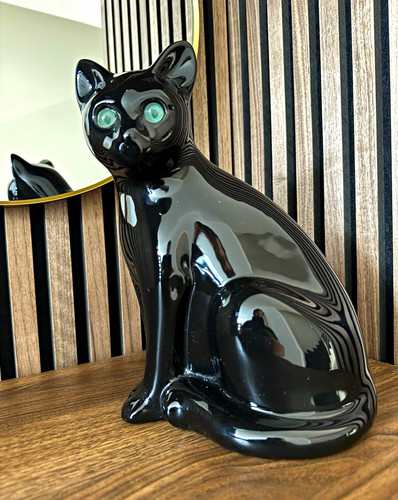 Große vintage keramik katze - große,