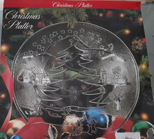 weihnachtliche Kuchenplatte Kuchenteller Glasplatte -  Durchm.30 cm - wie Neu!!!