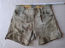 alte Lederhose 50 kurz voll