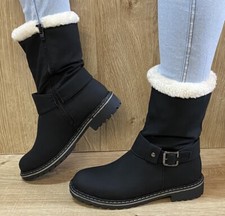 Damen Stiefeletten warm gefüttert Stiefel Winter Boots Herbst Schuhe ST8 NEU