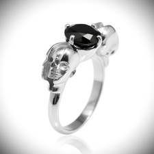 Memento Mori Ring Amethyst 925