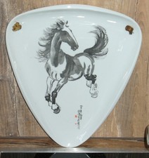 Wandteller 1960er Jahre galoppierendes Pferd Mustang Asiatika Alka Kunst Bavaria