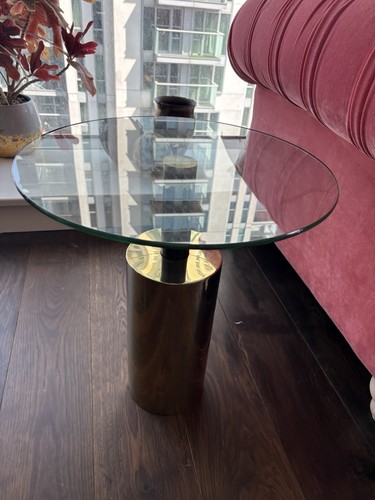 Paar beistelltische mit glas - beistelltische,