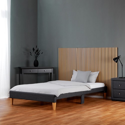 Polsterbett 90x200 grau - polsterbett,