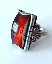 Ring Silber Bernstein Art Deco