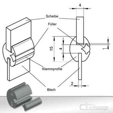 5m Dichtungsprofil Klemmprofil