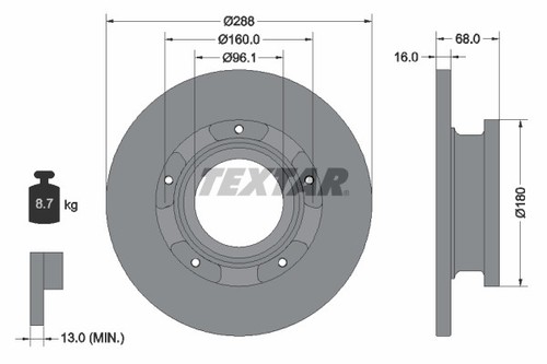 Textar 93260700 bremsscheibe - 93260700,