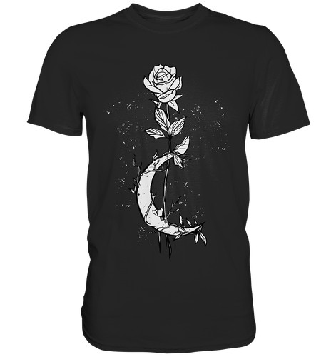 Moon rose occult vintage - moon,