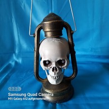 Totenkopf Laterne Blinkt- Lampe- Licht- Party / Keller Deko super Horrorlicht