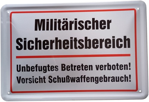 Blechschild 20x30