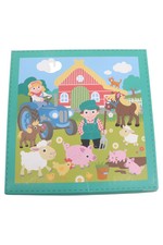 TCHIBO Puzzle Bauernhof Tiere Traktor Kinder Mehrfarbig Lernspielzeug