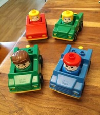 4 VINTAGE LEGO DUPLO FAHRZEUGE AUTOS 4 FIGUREN SCHÖNER ZUSTAND FAMILIENSPASS 05 WEIHNACHTEN