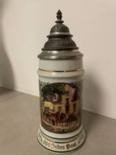 Bierkrug mit Zinndeckel - 500