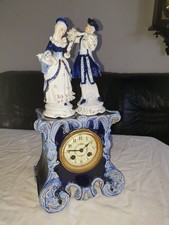 Antike Kaminuhr Porzellan